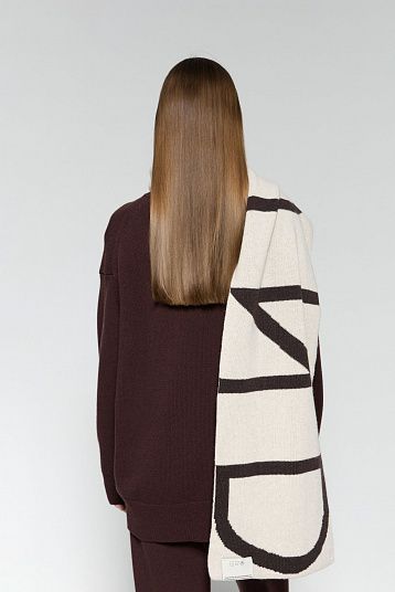 Шарф AROUND темно-коричневый