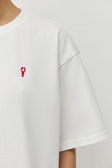Футболка Around Lobster Club молочный