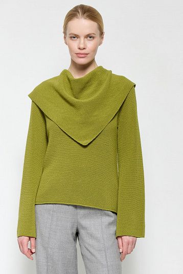 Косынка из хлопка с кашемиром зеленый