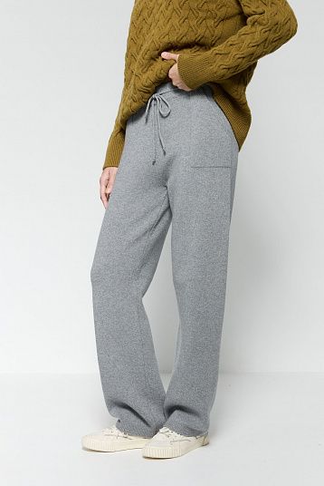 Брюки из смесового кашемира серый