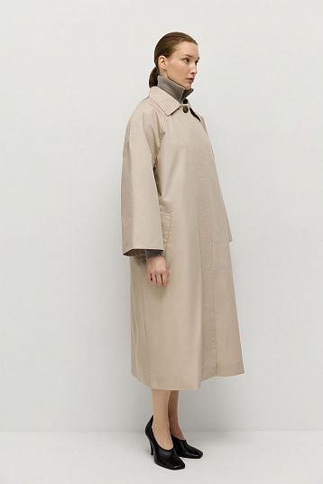 Плащ серо-бежевый