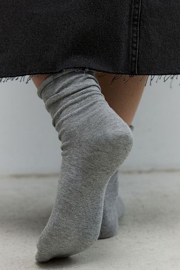 Носки с мягким краем серый меланж