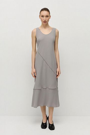 Платье апсайкл серый