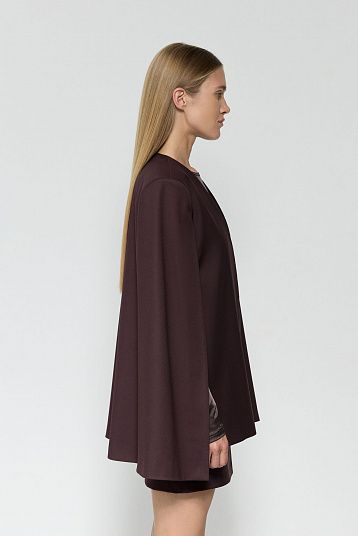 Жакет-кейп портвейн