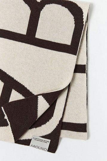 Шарф AROUND темно-коричневый