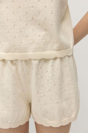Шорты пуантель из хлопка с кашемиром