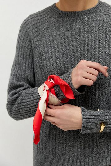 Платок с принтом розовый