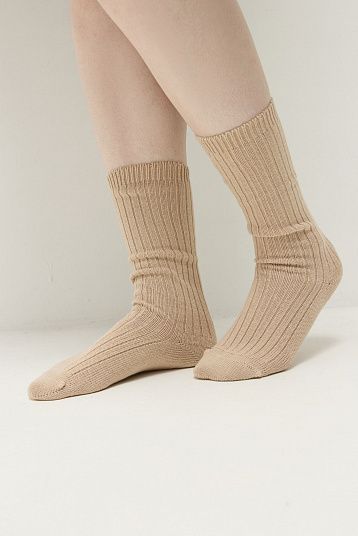 Носки в рубчик из хлопка