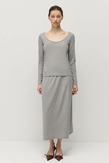 Лонгслив из модала с хлопком