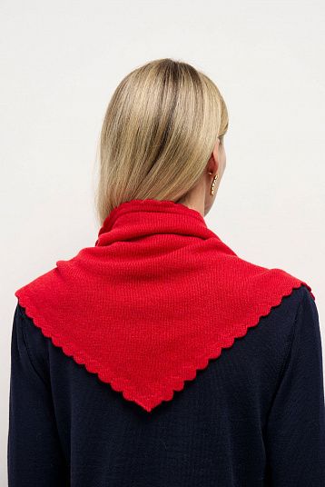 Косынка из смесового кашемира с фигурным краем