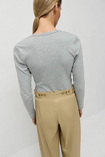 Брюки из итальянского хлопка кэмел