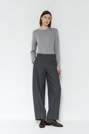 Брюки из плотной шерсти графит