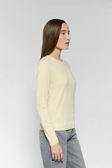 Пуловер из кашемира сливочный