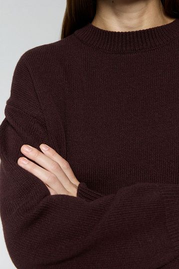 Джемпер из смесового кашемира портвейн