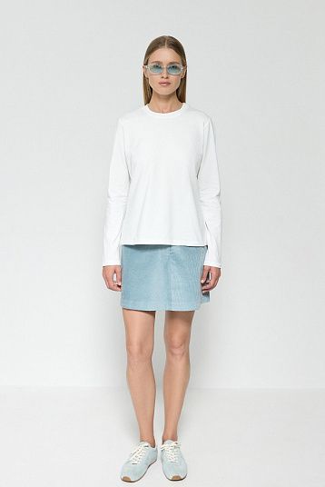 Лонгслив базовый молочный