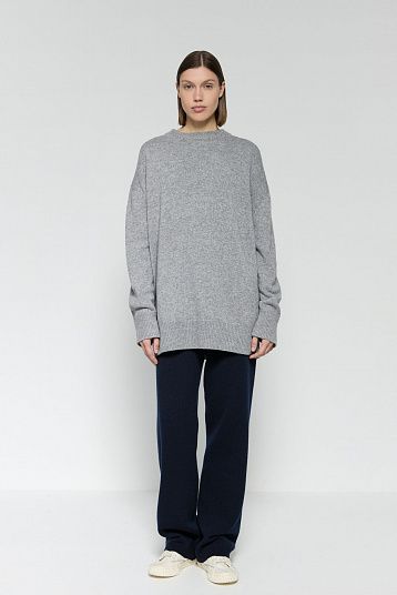 Джемпер из смесового кашемира серый