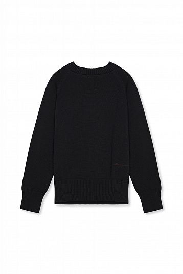 Джемпер из мерсеризованного хлопка черный