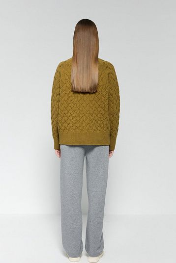 Брюки из смесового кашемира серый