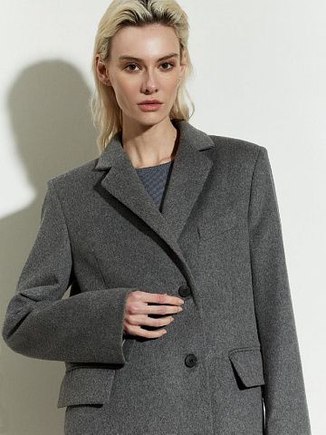 Классическое пальто серый