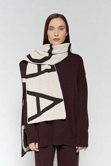 Шарф AROUND темно-коричневый