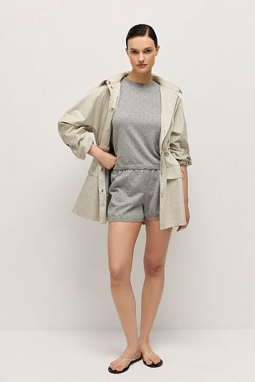 Джемпер пуантель из хлопка с кашемиром