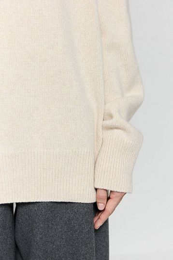 Свитер из смесового кашемира сливочный