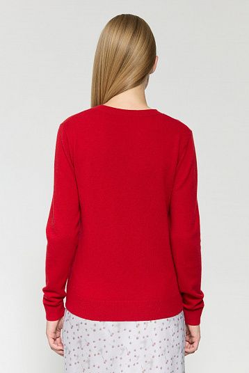 Пуловер из кашемира красный
