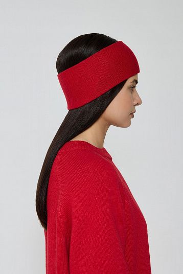 Повязка из смесового кашемира красный