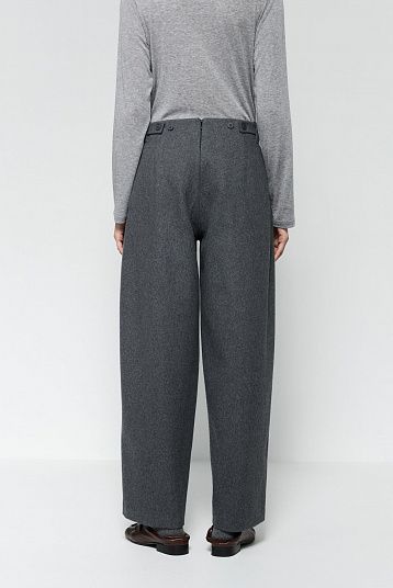 Брюки из плотной шерсти графит