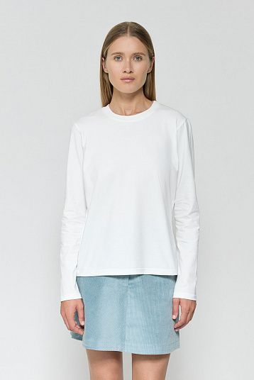 Лонгслив базовый молочный