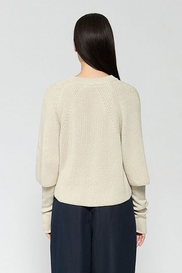 Джемпер два в одном светло-бежевый