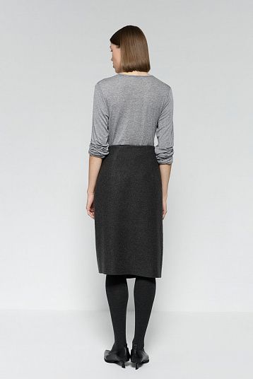Юбка из шарфа графит
