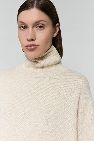 Свитер из смесового кашемира сливочный