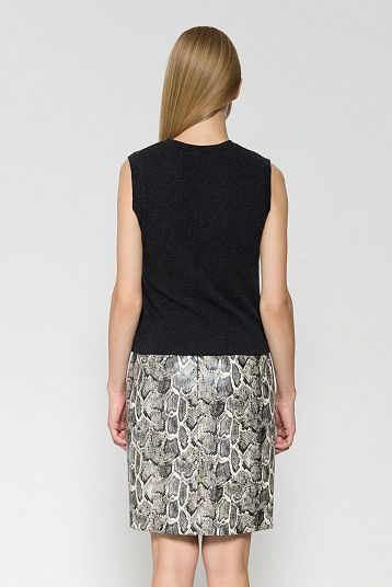 Жилет из кашемира графит