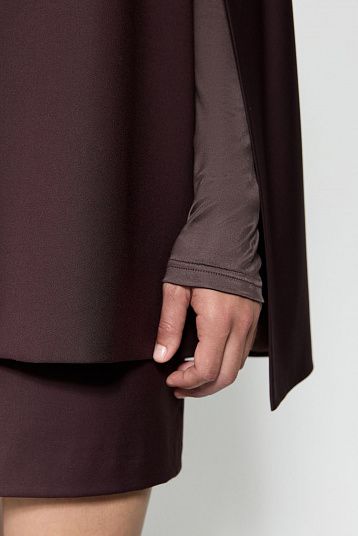 Жакет-кейп портвейн