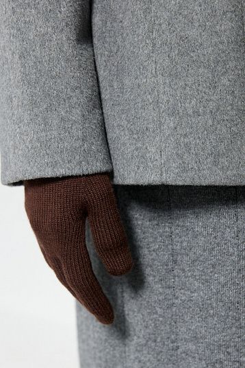 Перчатки из мериноса шоколадный