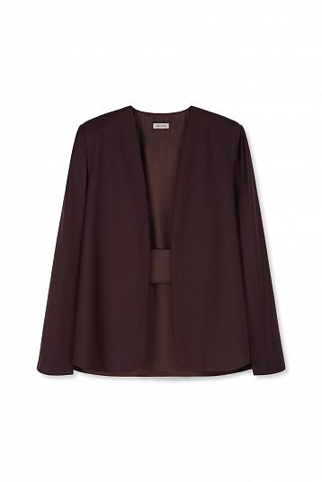 Жакет-кейп портвейн