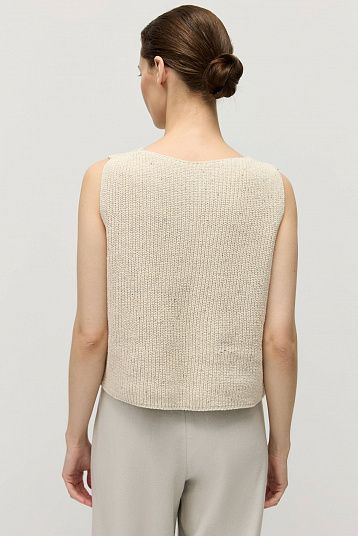 Жилет на пуговицах из переработанного хлопка