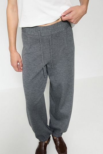 Джоггеры из мериноса графит