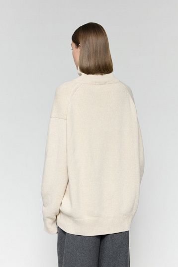 Свитер из смесового кашемира сливочный