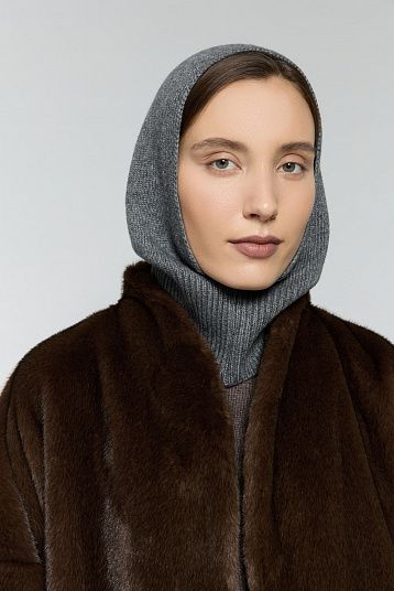 Капор из смесового кашемира ver.2.0 графит