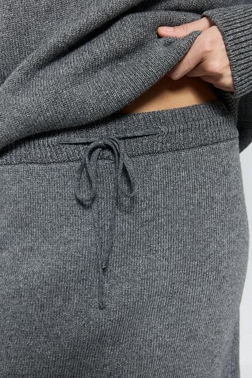 Юбка мини из смесового кашемира графит