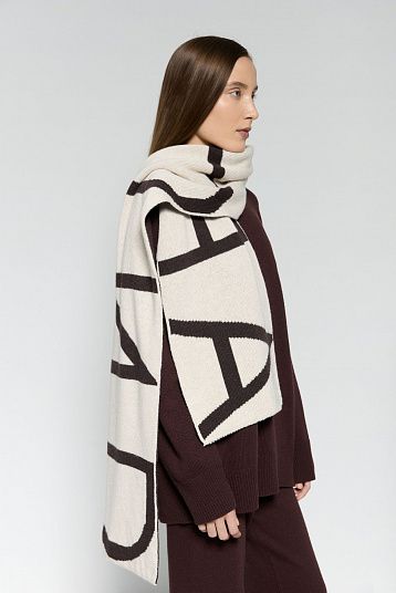 Шарф AROUND темно-коричневый