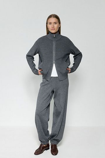 Джоггеры из мериноса графит