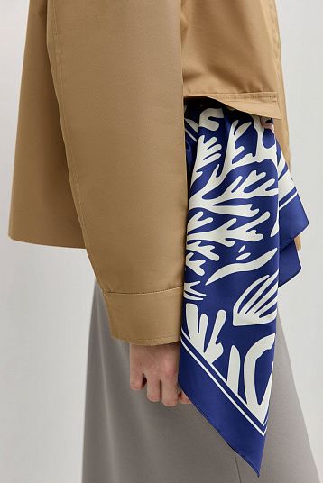 Платок с принтом синий