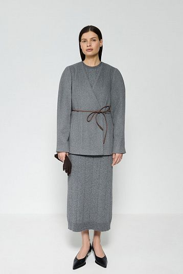 Шнур из натуральной кожи коричневый