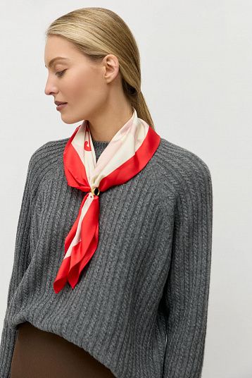 Платок с принтом розовый