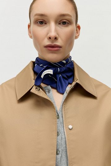 Платок с принтом синий