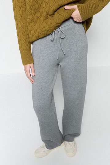 Брюки из смесового кашемира серый