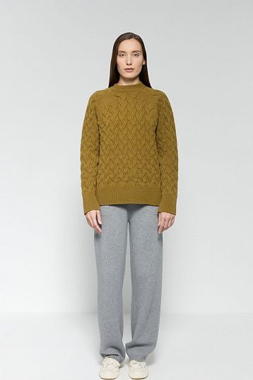 Брюки из смесового кашемира серый